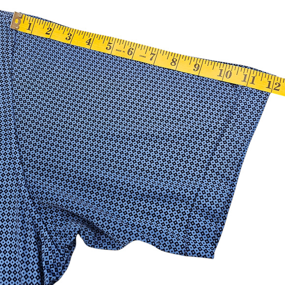 Peter Millar Shirt Men's XL Summer Comfort Golf Polo Blue Black Geometric Print - Picture 12 of 13
